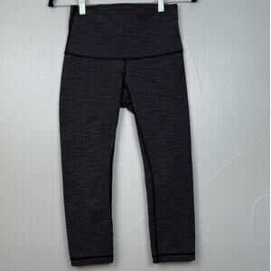 Lululemon Wunder Under Crop 21" High Rise Yoga Leggings Black Size 6